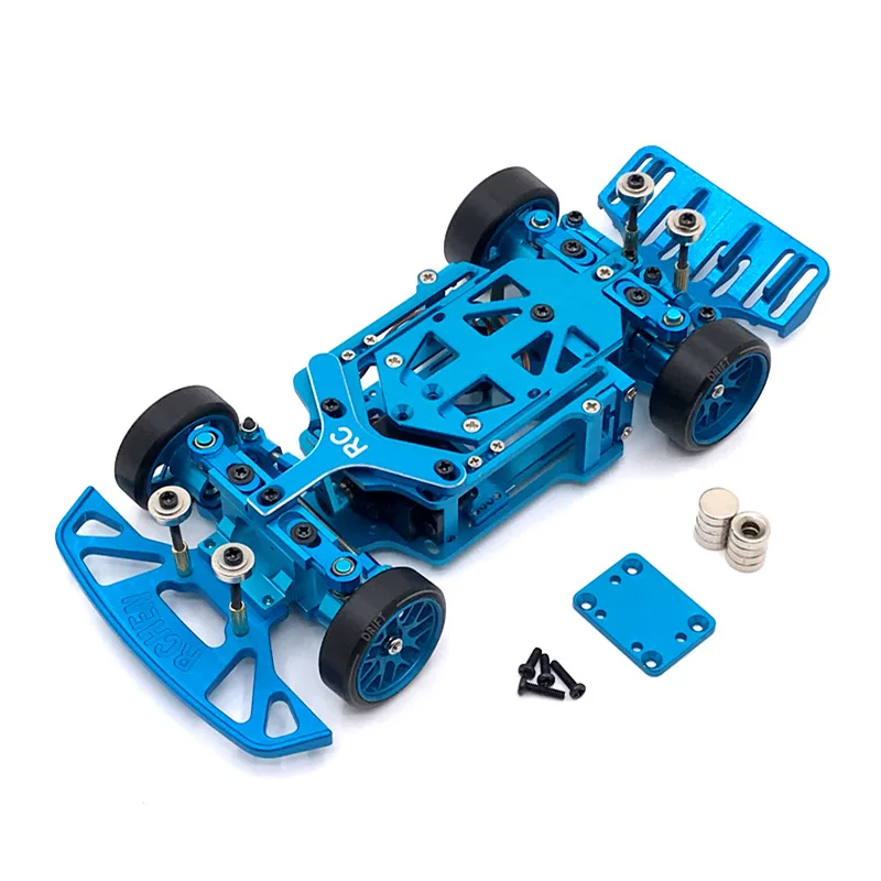 WLtoys Jingshang Mosquito Car 1/28 RC Car Metal Upgraded Frame, RC02 Rear Drive Drift/Racing Modified Model , 4Colors