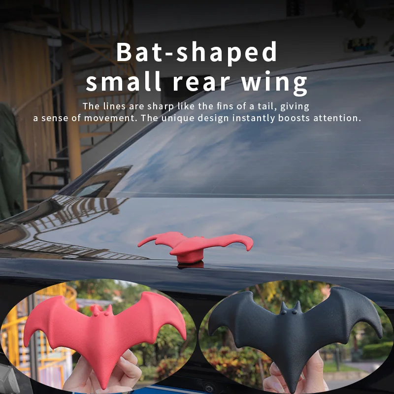 3d estéreo bat adesivo antena telhado do carro auto-adesivo decoração automática ornamentos acessórios do carro para caminhão suv capacete da motocicl