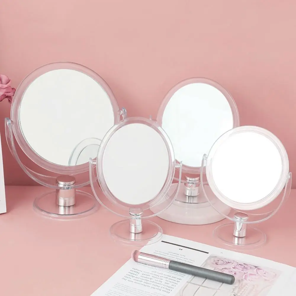 High Definition Rotation Makeup Mirror Double-sided Mirrors Ins Desktop Dressing Mirror 360 Degree Adjustment Magnifying Mirror