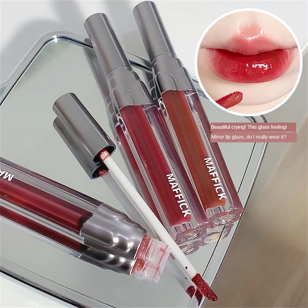 1/2PCS Lip Glaze 8 Color Long Lasting Waterproof Mirror Water Lipgloss Moisturizing Cosmetics Lip Pigment Non-stick Cup