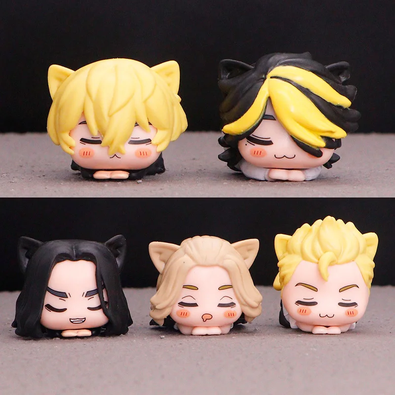 

Tokyo Revengers Takemitchy Mikey Draken Lying Pose Cute Action Figures Set For Room Desktop Decoration Toys Festival Gifts