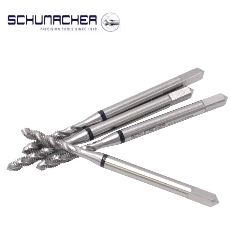 SCHUMACHER German Original JIS Standard Black Ring Spiral Fluted Pointed Tap M1-M36 Machine Thread Taps 1PCS