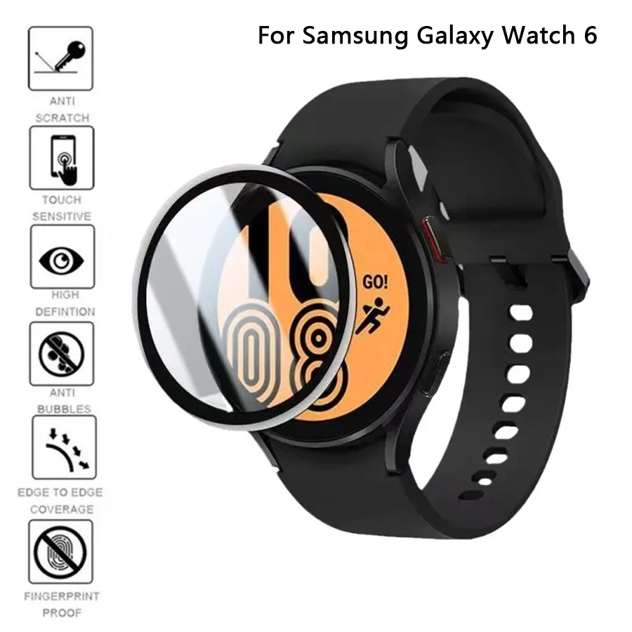 Tempered Glass For Samsung Galaxy Watch 6 40mm 44mm Watch6 Classic 43mm 47mm Protective Film 9H Clear Glass Screen Protector