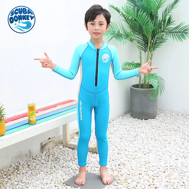2.5 MILLIMETRI Per Bambini Tutto Il Corpo Tenere Al Caldo Kayak Pesca Subacquea Snorkeling Swim WetSuit Neoprene Sport Acquatici Scuba Drift Diving Suit