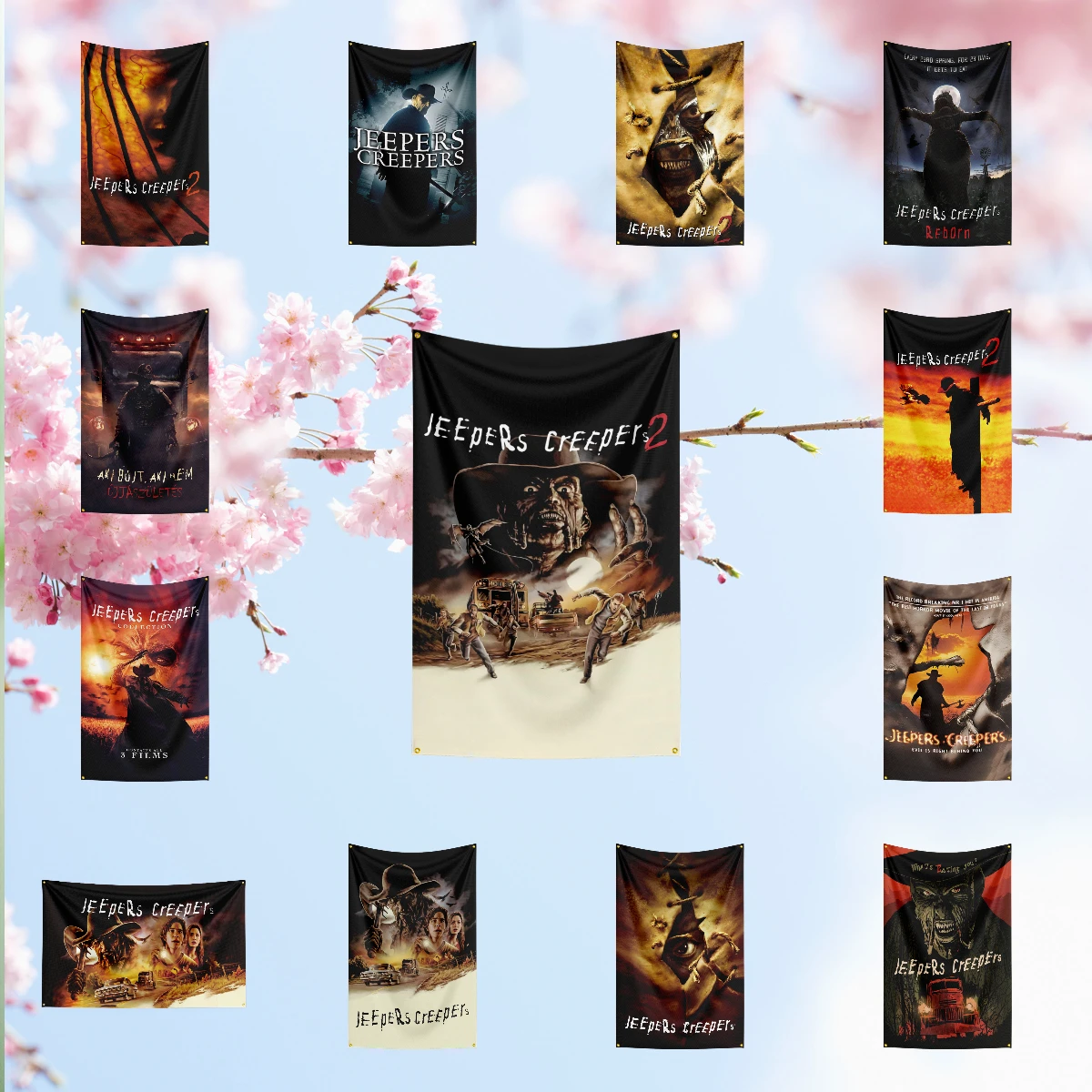 Jeepers Creepers horror Flag Poster Flag Wall Hanging Tapestry Double Penetration for Room Decor Dormitory Decor
