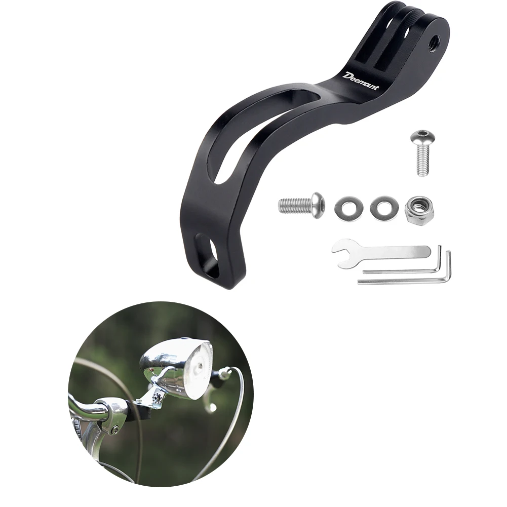 Folding Bike Fork Mount Aluminum Alloy Sport Camera Lamp Mount Stand Bike Flashlight Mount Holder Fits for Brompton Accessories