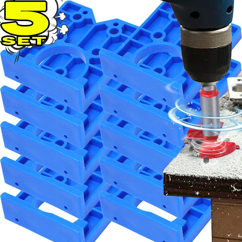 Hinge Installation Aid Tool Useful Portable ABS Carbon Steel Sturdy Depth Stable Drilling Cabinet Hinge Drilling Locator Tool