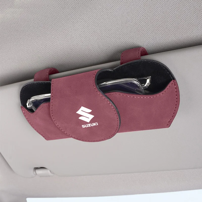 

For Suzuki Swift S-Cross Jimny Alto SX4 Vitara Baleno Samurai Accessories Car Sun Visor Glasses Case Sunglasses Clip