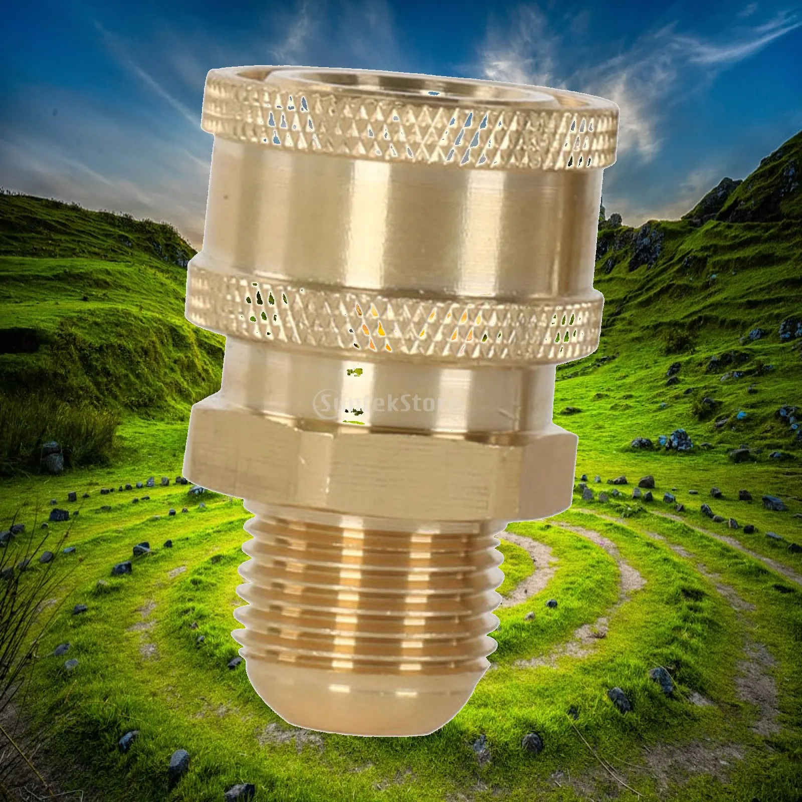 Pressure Washer Adapter Connector 3/8 inch Quick Connect Wear Resistant Professional Heavy Duty Copper Sturdy Joint Fitting