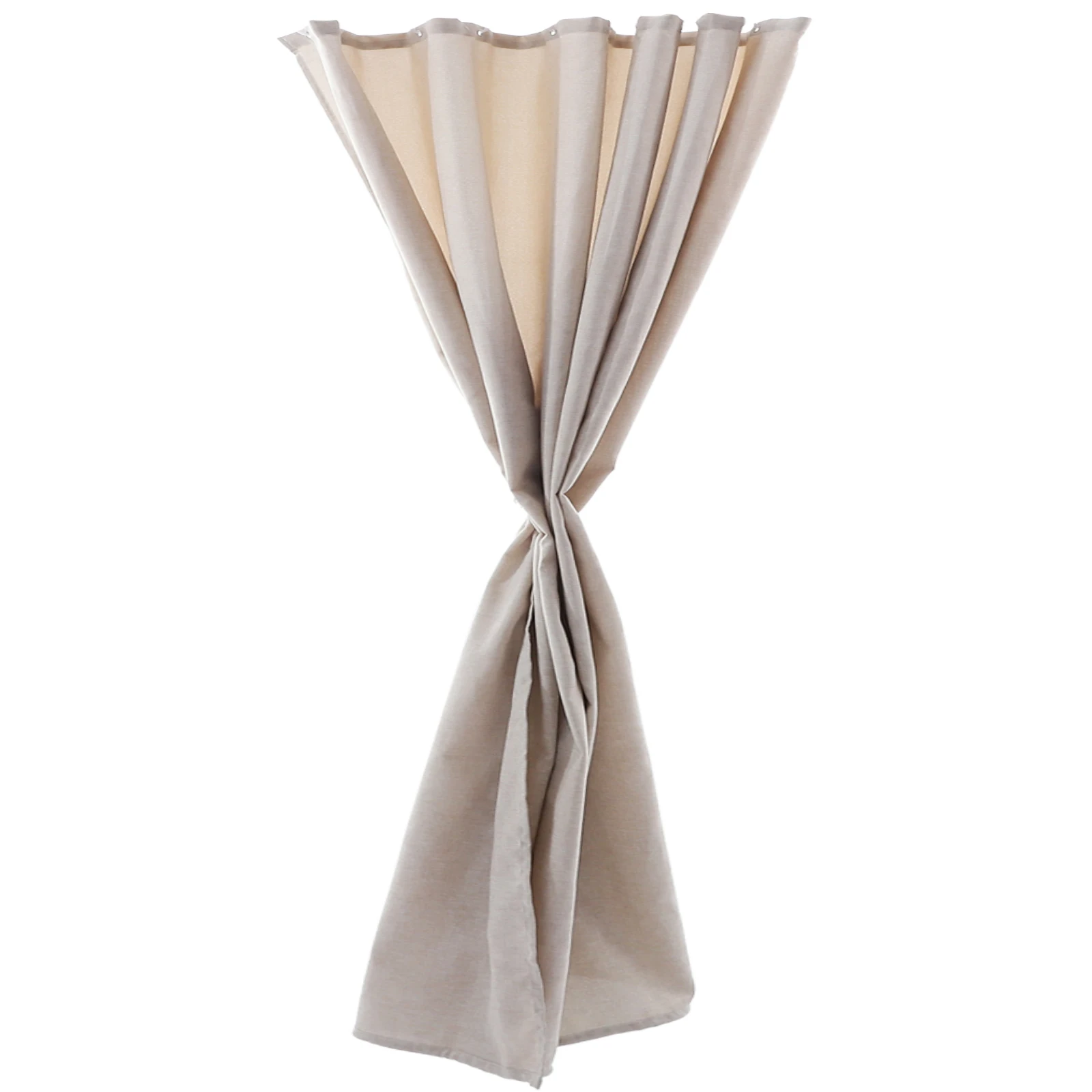 

Waterproof Shower Curtain Linen Bath Curtains Gold Flax Magnetic Weights Simple Design Reusable Machine Washable Modern Style