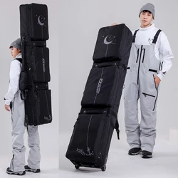 183cm (máx. Bolsa de SnowBoard con ruedas pequeñas, material grueso, gran capacidad, 2 pares de esquís o 1 Snowboard, a5336