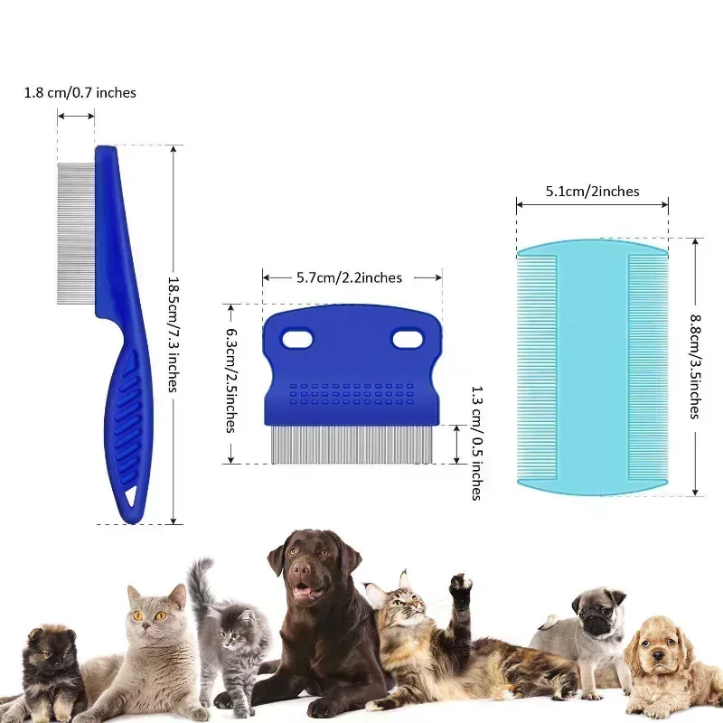 Pet Comb Pet Tear Stain Removal Dog Comb Gently Removes Slime and Shell Small Lice Flea Comb for Dog Cat Supplies Cat Brush