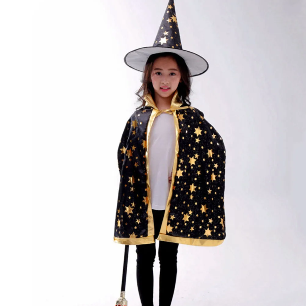 

1pc Children's Cloak Halloween Costume Bright Comfortable Fabric All Size Party Creative Cape Performance for Kids