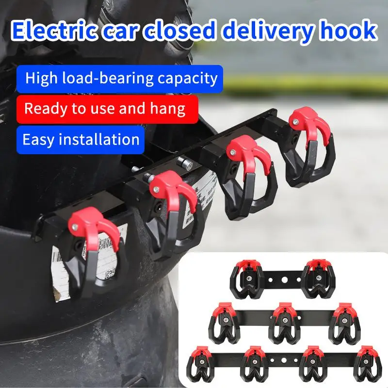 Motorcycle Double Hook Luggage Bag Hanger No Drilling Required Front Bumper Hook Modified Hook E-Bike Motor Accessories