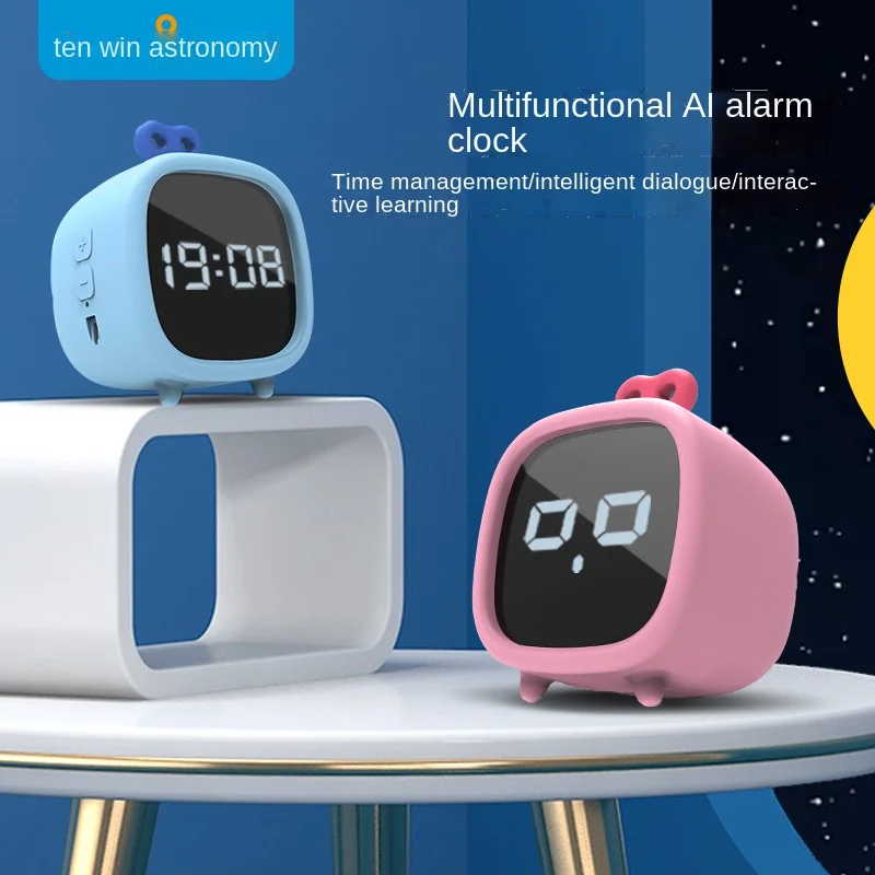 

Smart Alarm Clock Multi-Function Student Time Manager Rechargeable Voice Electronic Luminous Alarm