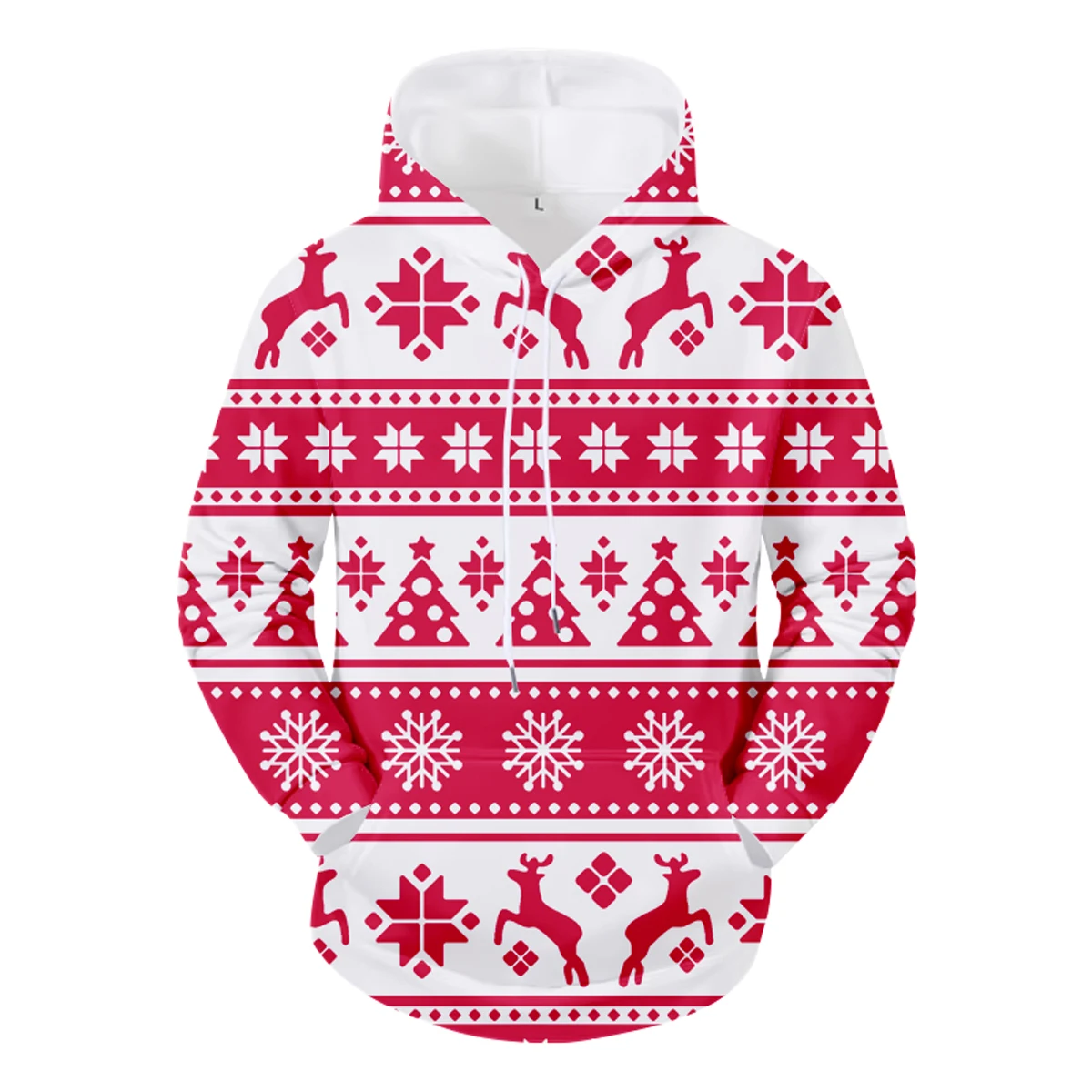 Sudaderas con capucha con estampado personalizado de Navidad para hombre, jerseys de manga larga con estampado de moda informal para primavera y otoño.