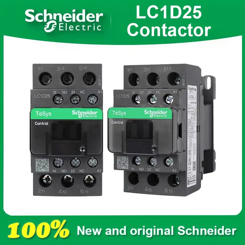 

100% New and Original Schneider AC Three-pole Contactor 3P LC1D25B7C LC1D25CC7C LC1D25E7C LC1D25F7CLC1D25M7C LC1D25Q7C LC1D25P7C