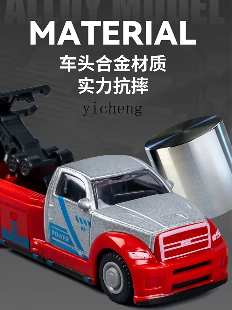 Tqh Giocattolo Lega Recupero Veicolo Ragazzo Simulazione Modello in metallo Rimorchio Sollevamento Ingegneria Crescita auto