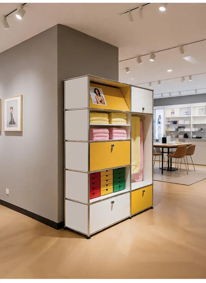 Wardrobe storage multi-layer cloakroom high-end combination wardrobe