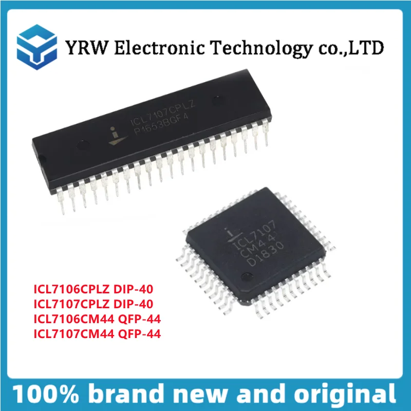 1PCS ICL7107 ICL7106 ICL7107CM44 ICL7106CM44 ICL7106CPLZ ICL7107CPLZ PMIC IC DIP-40 Analog to digital converter 7107 7106