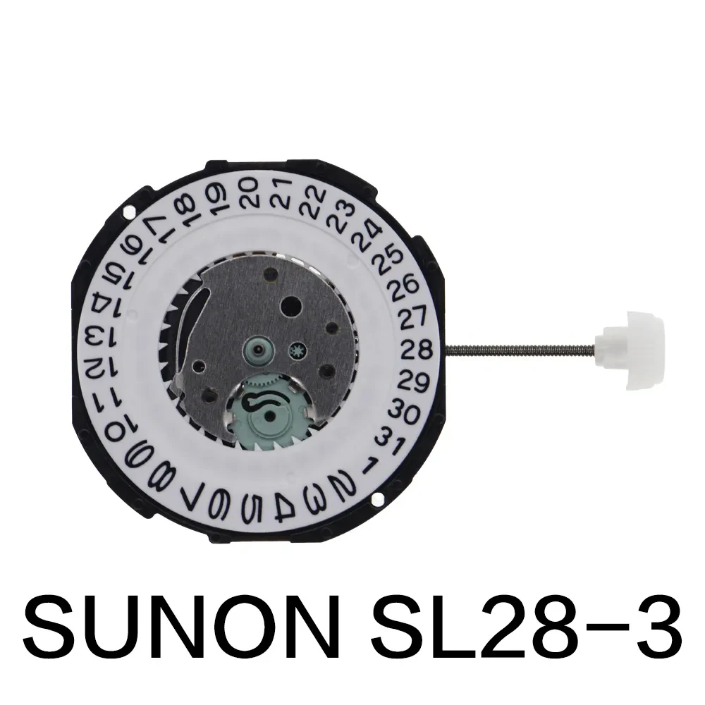 SL28 Quartz Movement Watch Parts Sunon SL28D-3 Replacement A Cheap Alternative To 2115 Movement Three Hands Repair Calendar Date