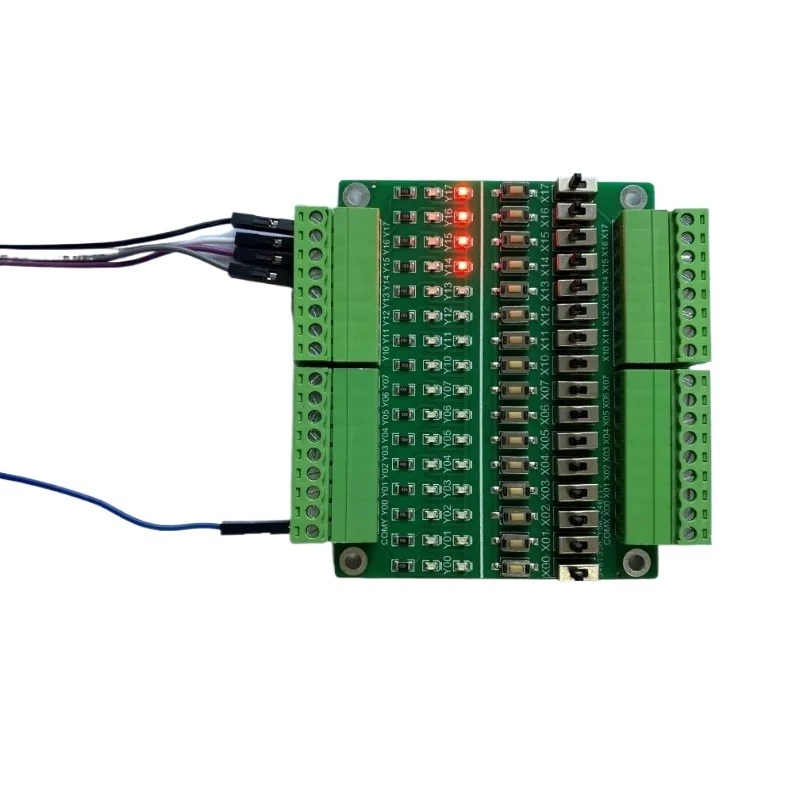 16-Channel I/O Test Board - Toggle Switch Module for PLC Programming & Debugging