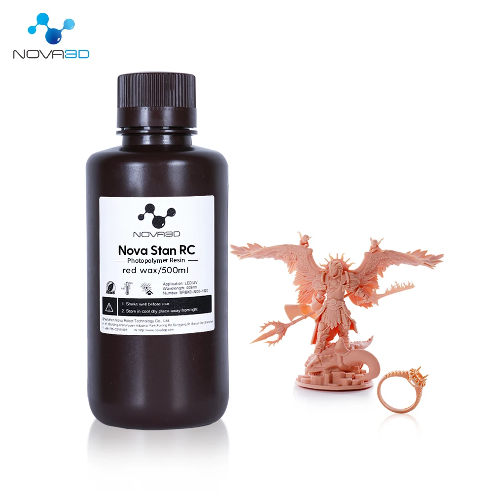 NOVA3D 3D Printer Red Wax UV Resin Impresora 3d Printing Kit High Quality LCD 3d Printing Material 405nm Resina