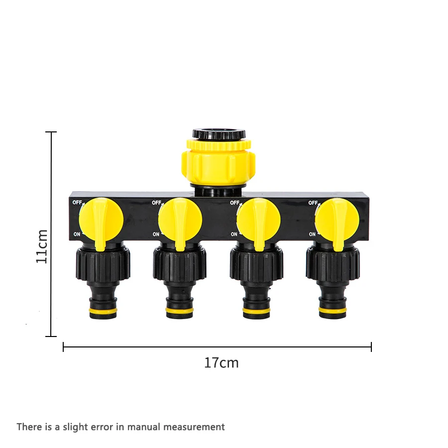 Kraanconnector Tuinaccessoires Waterverdeler 4-weg besproeiingsbenodigdheden Irrigatiefittingen Gereedschapslang Splittersysteem Thuis