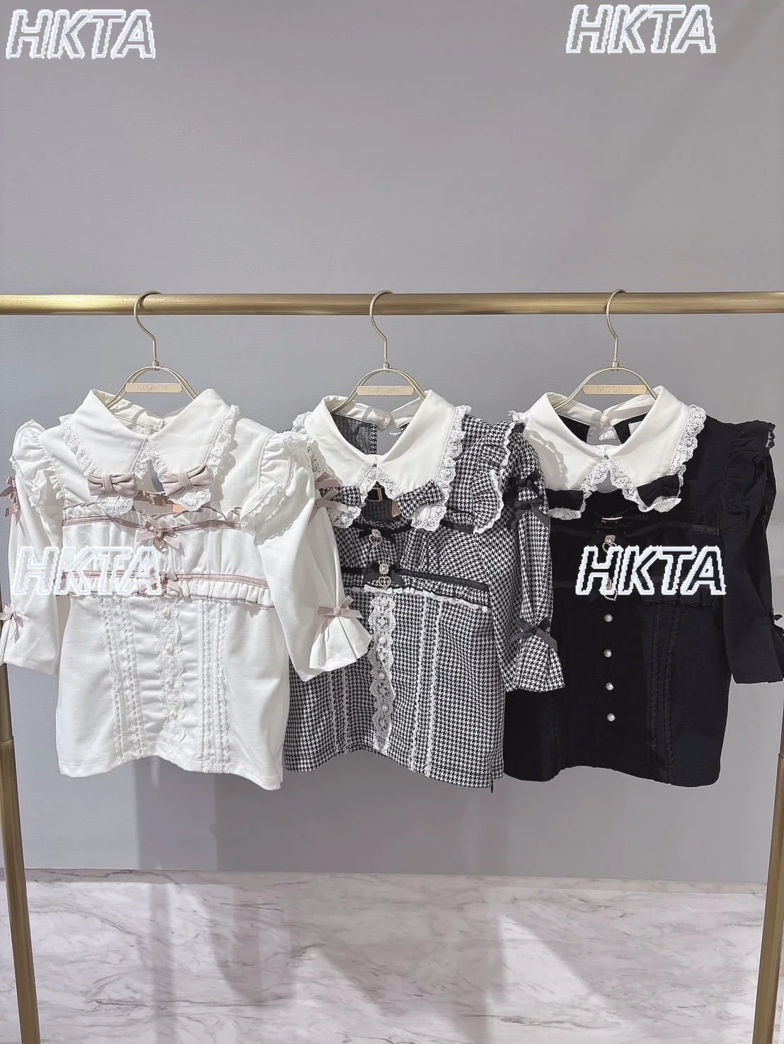 Original Liz Sweet Bows Leather Buckle Mass Production Short-sleeved Shirt 2026 New Summer Japanese Style Plaid Blouse Top Women - view 2