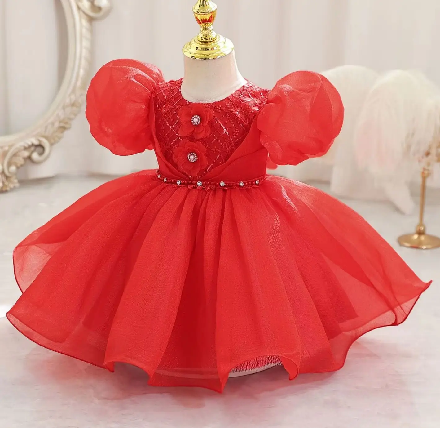Baby Princess Dress for Girls Puffy Kid Girl Party Dresses Formal Clothes 6M-4Years