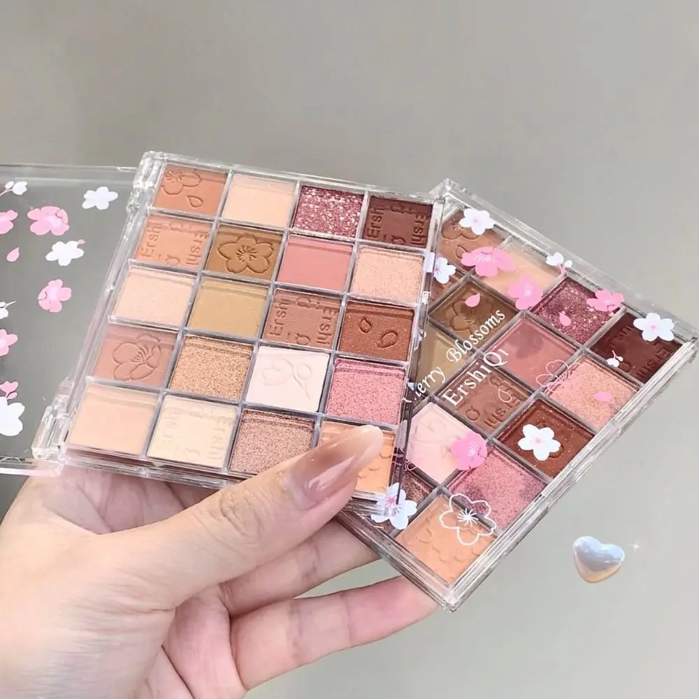 Nueva paleta de sombra de ojos de 20 colores, paleta de maquillaje de ojos mate de larga duración, pigmentos de ojos multifuncionales brillantes para mujeres