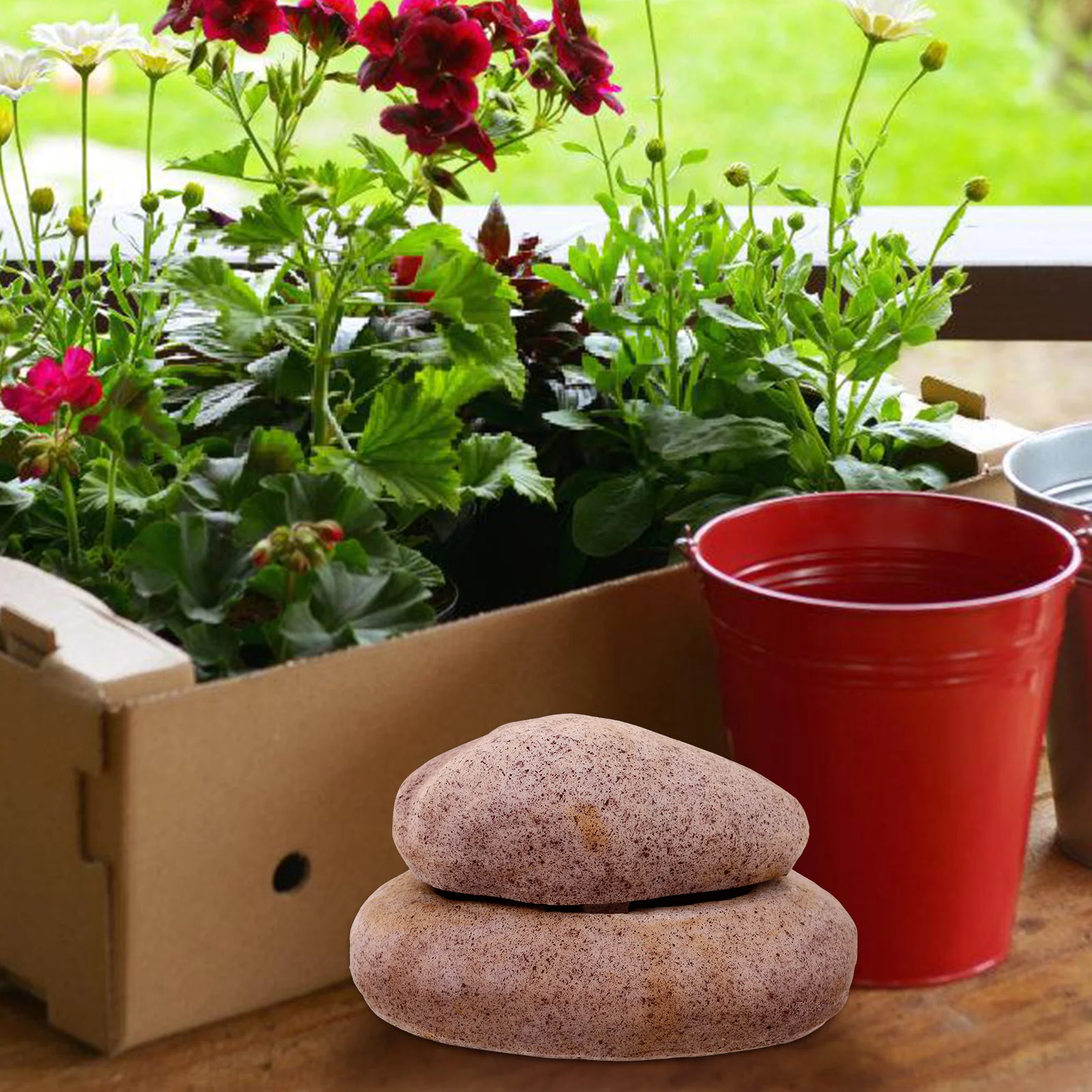 الراتنج في الهواء الطلق وهمية حجر مفتاح مخفي صندوق تخزين مخفي حديقة ساحة حامل تحويل صندوق الأمان التماثيل للحديقة