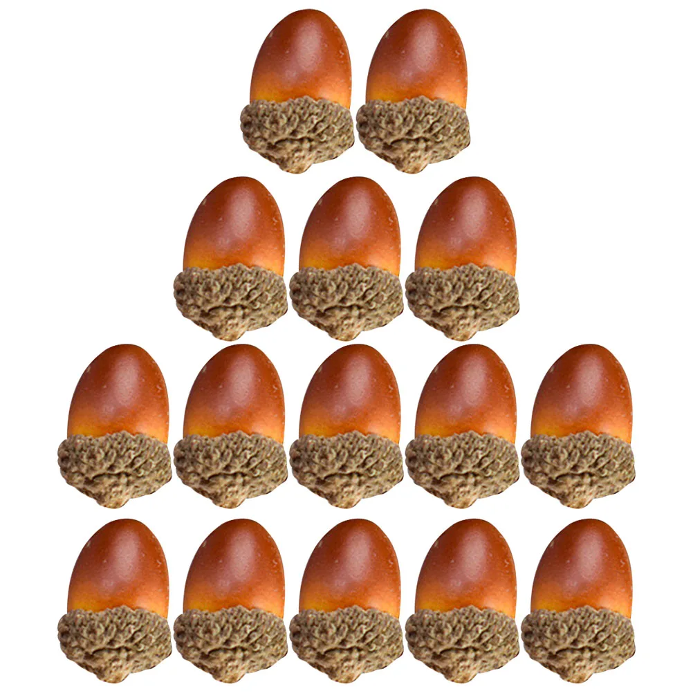 

50Pcs Christmas Tree Acorns Simulated Acorn Ornaments Xmas Pendants Foam Lightweight DIY Decor Acorn Ornaments