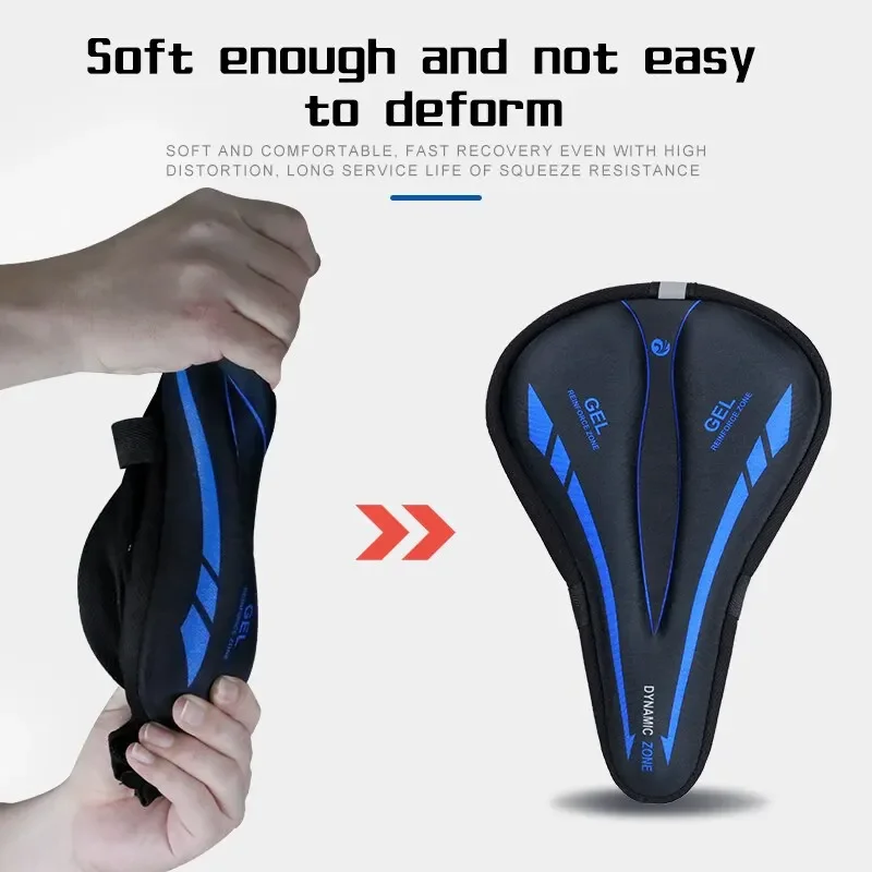 X-TIGER Bicycle Seat Cover Soft Thickened 3D Sponge Polymer Bicycle Saddle Seat Mat Breathable Mountain Cycling Seat Accessories