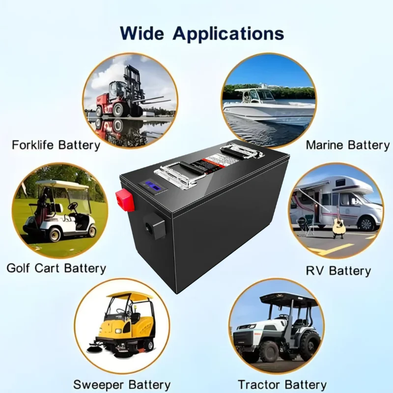 Lifepo4 Battery 12V Various Ah Sizes Rechargeable for Off-Grid Inverter Solar System - Aste