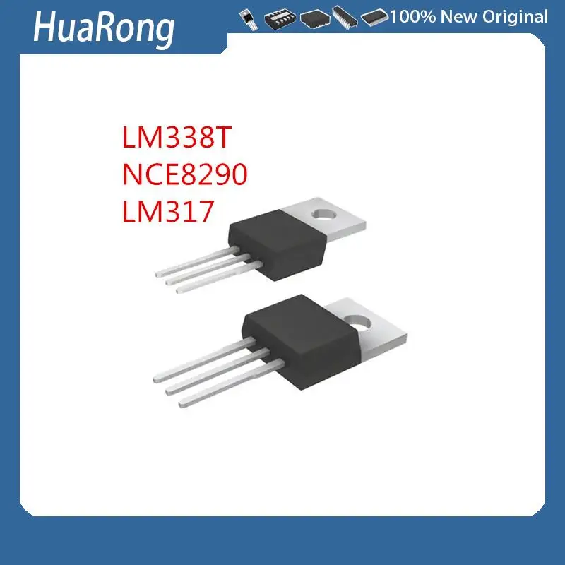 10Pcs/Lot   LM338T LM338  5A 1.2V  32V    NCE8290   LM317  TO-220