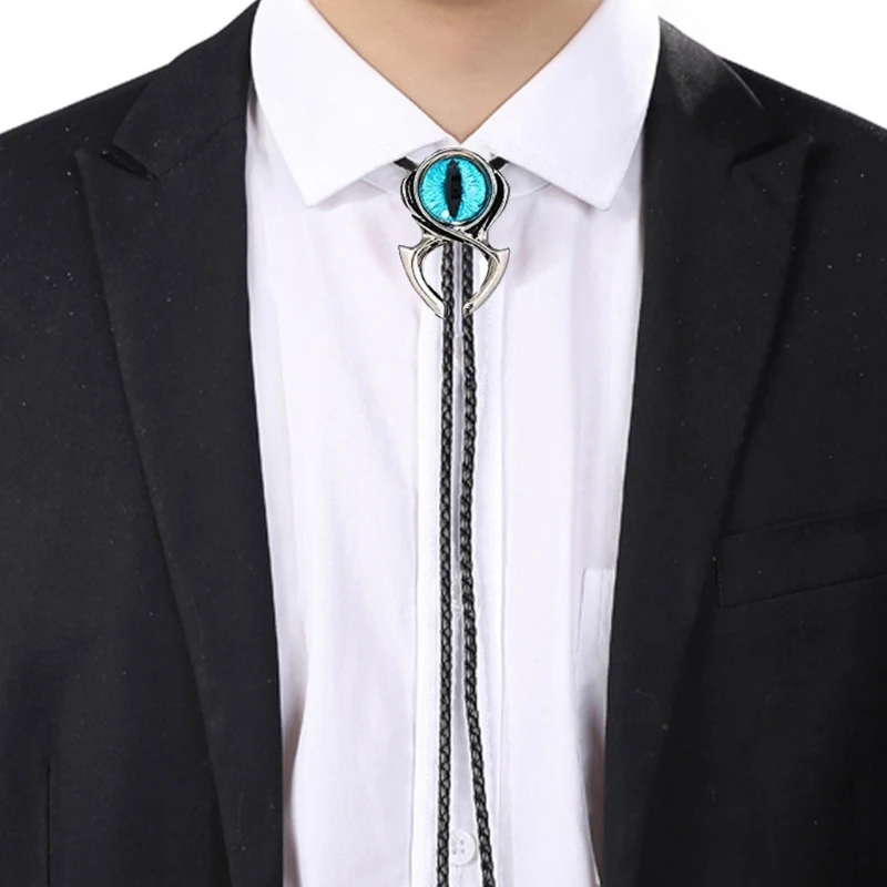 Halloween Bolo Ties for Women Men Devils Eye BolaTie Necktie Western Cowboy Necklace Bolo Tie Country Concert Neckwear