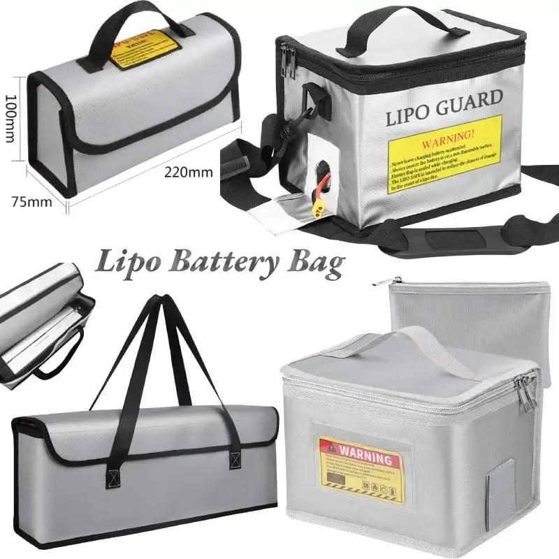 

Lipo Battery Bag Fireproof Explosionproof Bag Large Capacity Storage Guard Lipo Safe Pouch for Storage & Charging