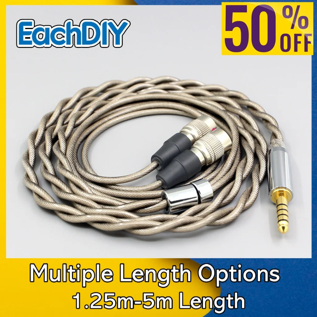 Type6 756 Core 7n Litz OCC Silver Plated Earphone Cable For Dan Clark Audio DCA NOIRE 2 RT X XO AEON STEALTH E3 EXPANSE LN007843