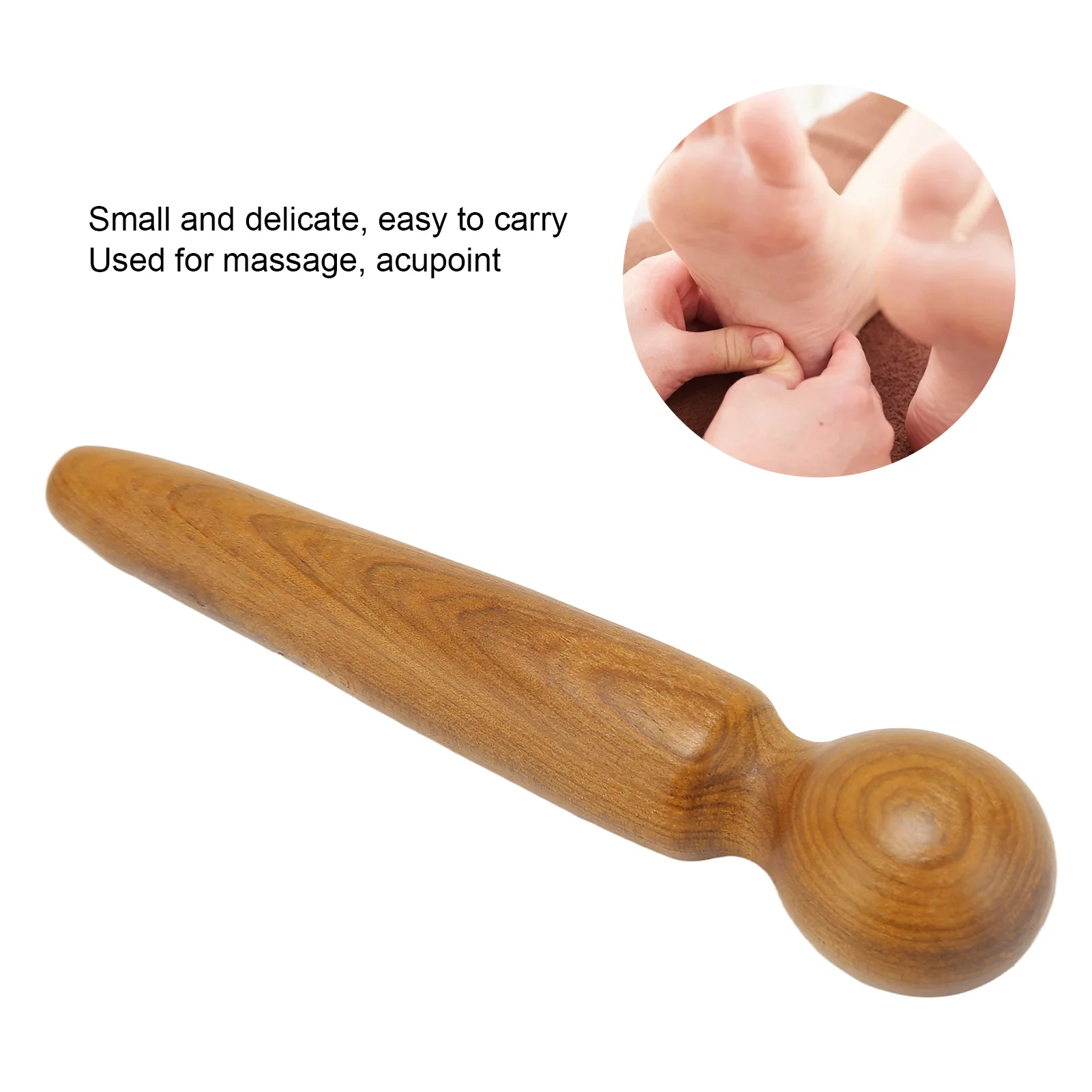 Reflexology Foot Massage Wooden Stick Wood Health Therapy Traditional Tool Manual Massager Reflexology Foot Massage Wooden Stick