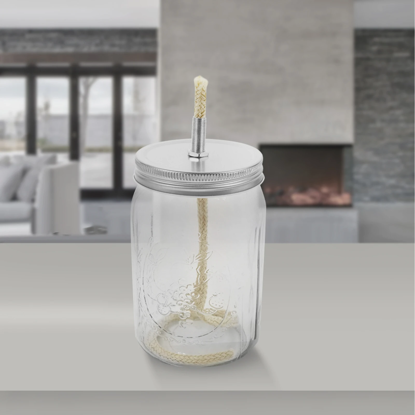 

2Pcs Stainless Steel Oil Lamp Lid Mason Jar Lamp Cover Jar Accessories Replacement Lid Light Cover