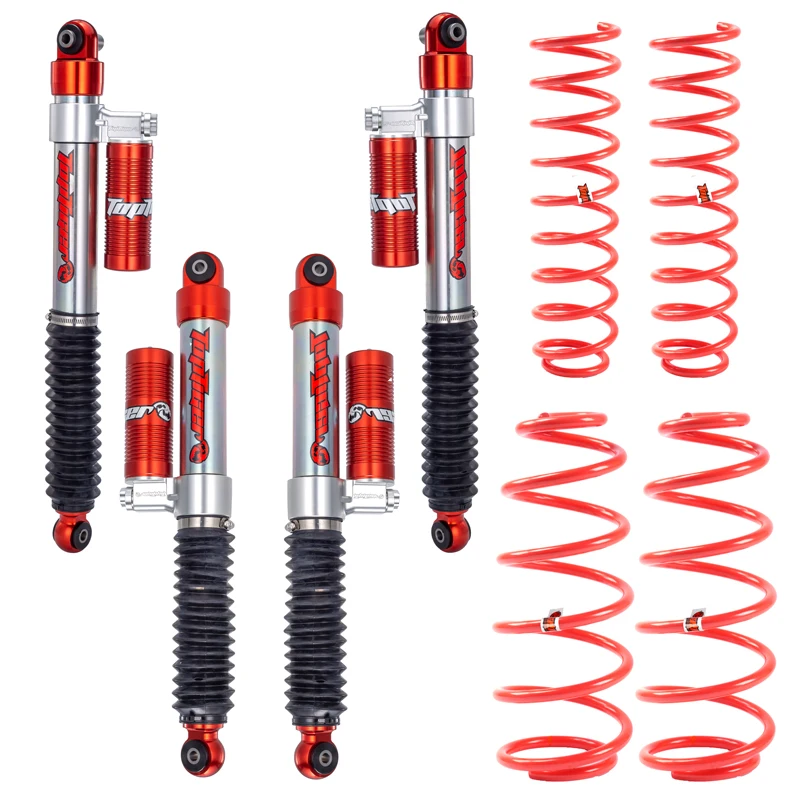 For Jeep Wrangler JL Mono Tube Remote Reservoir Shock Absorber Coil Spring 2 Inch Lift
