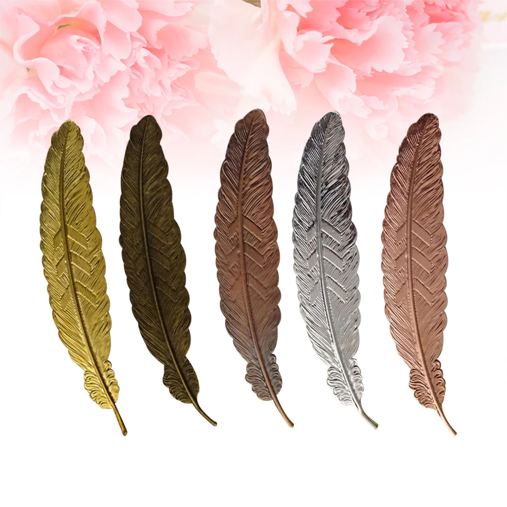 10pcs Bookmark Retro Copper Bookmark Creative Bookmark for Home School Office (Random Color)