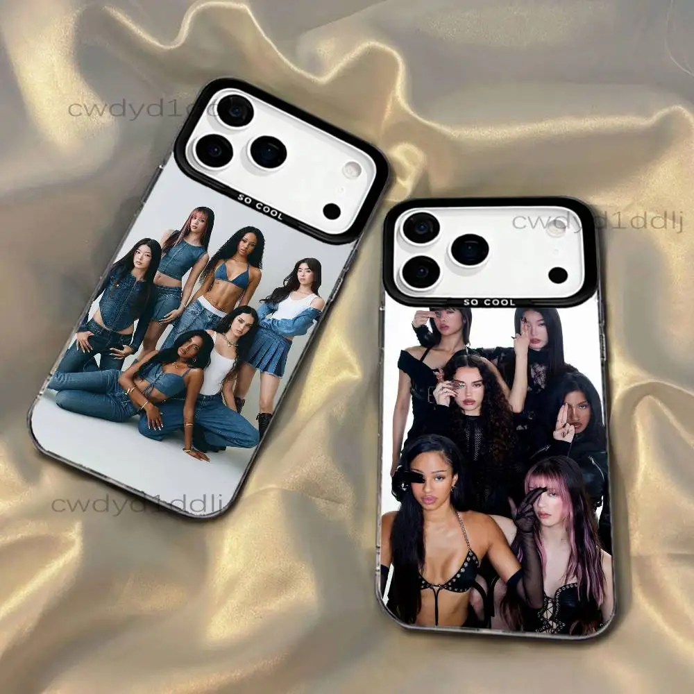 

K-KATSEYE Gnarly Girls Phone Case For iPhone 17,16,15,14,13,12,X,8,Pro,Max,Plus,SE4,Air,Mini HD Black IMD Matte