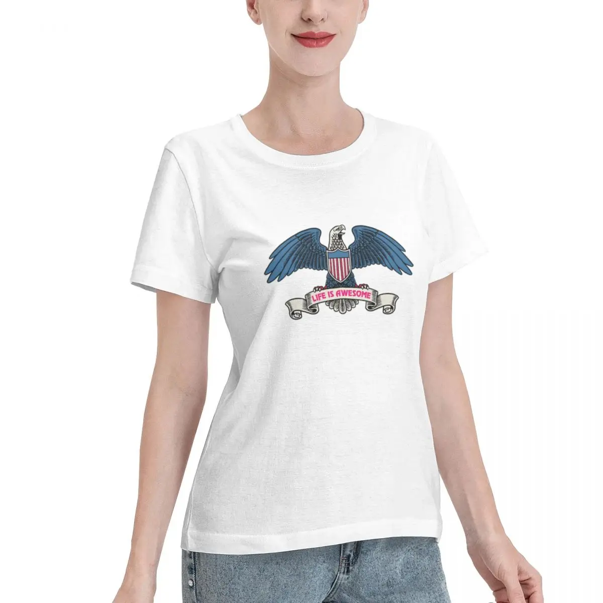Must Have Life Is Awesome Women's T-shirt Korean Style College Girls Top
