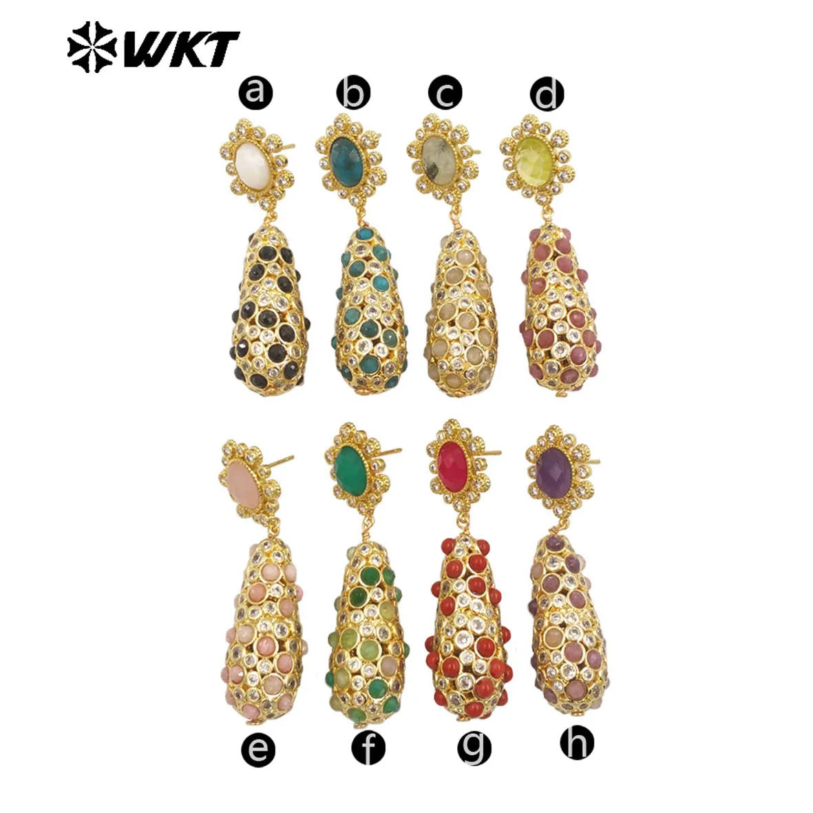 WT-E757 Elegant Fashion Earring With 18K Yellow Gold Plated For Women Perfect Daily Decoration