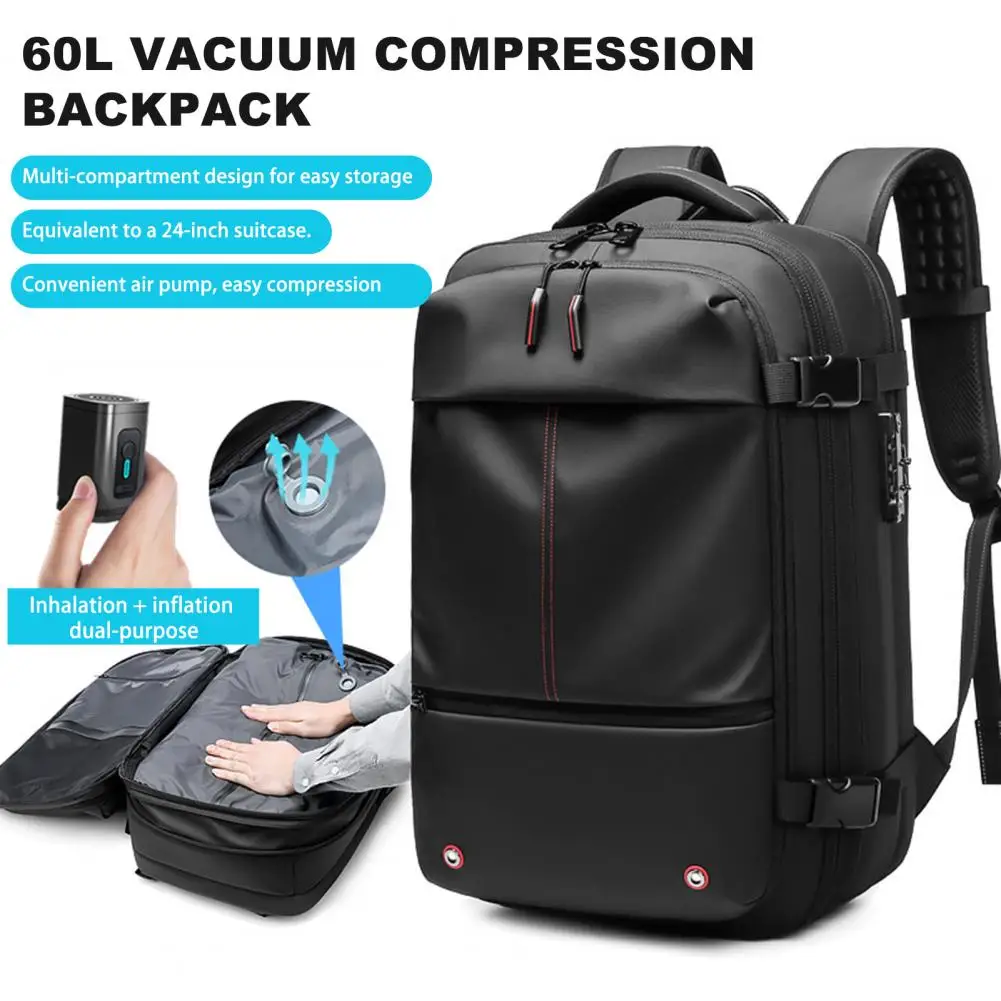 

Vacuum Travel Backpack 60L Large Capacity Backpack Waterproof Oxford Cloth Vacuum Backpack with Wet Dry Separation for Outdoor