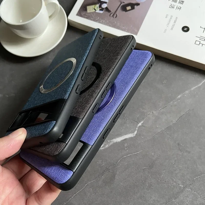 Luxury Business Magnetic Wireless Charging Case for Google Pixel 9 ProXL 6 7 8 Pro 6XL 5A 6A 8A Magsafe Linen Leather Slim Cover image 4