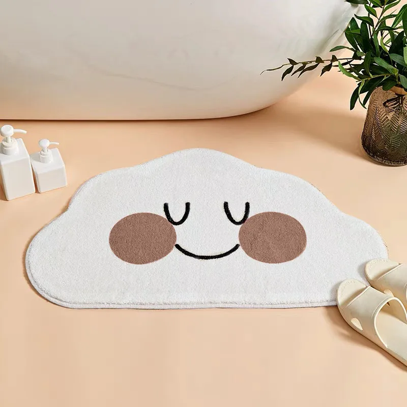 1PC cloud imitation cashmere, interesting profiled bathroom anti-skid absorbent footpad home into the mat, can wash home decorat