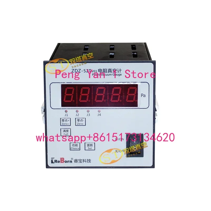 ZDZ-52Tv01 Pirani resistance vacuum counting display single-circuit measurement ZJ-52T/KF16 gauge